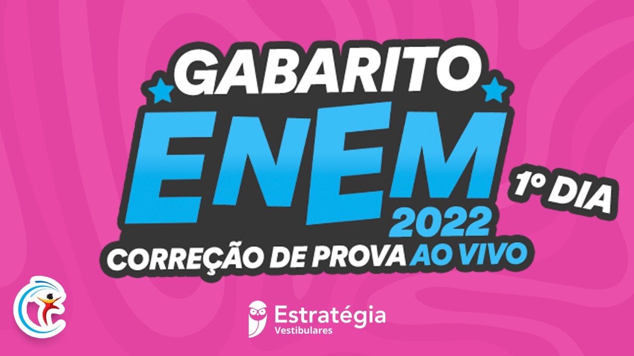 ENEM 2022 - Gabarito 1º Dia – Correção De Prova AO VIVO - YouTube