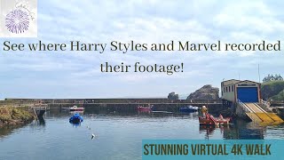 4K Virtual Scenic Walk ,Tour- St Abbs' Harbour- Site of Harry Styles'  & Avenger