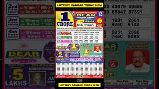 Lottery Sambad 8 PM Result – 11 January 2025 | Nagaland State Dear Lottery Winning Numbers