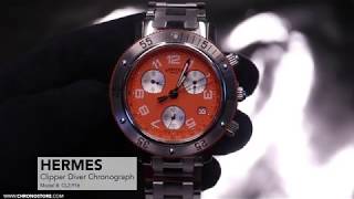 Hermes Clipper Diver Chronograph Luxury Watch Review | Chronostore