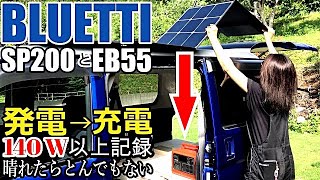 ソーラーパネルでポータブル電源を急速充電！200W発電？BLUETTI SP200とEB55