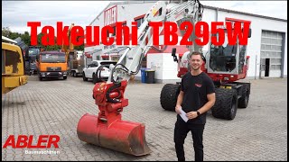 Ein echtes Multifunktionsgerät! Takeuchi TB 295W  Mobilbagger mit Martin Rototilt Schnellwechsler