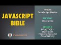 09: PRACTICE - Operators Precedence and Associativity (JAVASCRIPT BASICS - Operators)