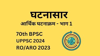 UP PSC l RO ARO l BPSC के लिए आर्थिक घटनाक्रम - भाग 1 I CURRENT AFFAIRS I घटनासार । ECONOMICS