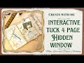 ✨ Interactive 4-Page Junk Journal layout ✨Tuck Spots & Hidden Lace Window Pocket - Tutorial