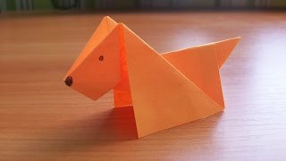 DIY How to Make An Easy Paper DOG. Origami Tutorial for Kids and Beginners
