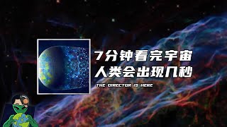 7分钟看完宇宙，人类会出现几秒？