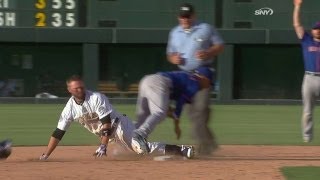 NYM@COL: Byrd throws out Cuddyer stretching a single