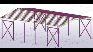 TEKLA STRUCTURES Nave Industrial con Perfiles HSS  Part-1