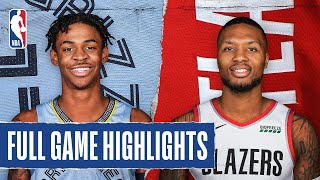 GRIZZLIES at TRAIL BLAZERS | FULL GAME HIGHLIGHTS | July 31, 2020
