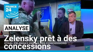 Ukraine : Zelensky prêt à des concessions si l'Otan protège les territoires qu'il contrôle