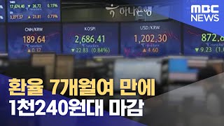 환율 7개월여 만에 1천240원대 마감 (2023.01.09/5MBC뉴스)