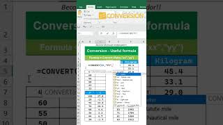 Excel formula to convert C to F, Lbs to Kg and more in 2 minutes #exceltutorial