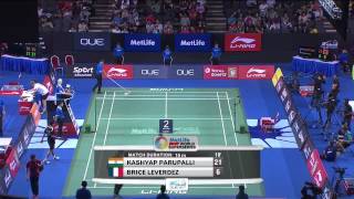 Parupalli Kashyap vs Brice Leverdez | MS QF Match 2 - OUE Singapore Open 2015