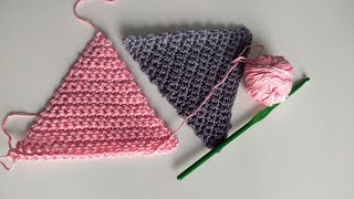 How to crochet an  easy single crochet  triangle