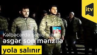 Kəlbəcərdə şəhid olan əsgər Əliyev Asif Adil oğlu Siyəzəndə son mənzilə yola salınır