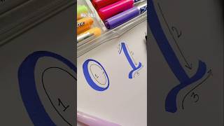 Number 0 & 1 | Brush Pen Calligraphy #handlettering #art #calligraphy #numbers #numberart