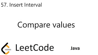 LeetCode 57 | Insert Interval | Compare Values | Java
