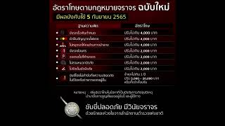 ข่าวกฎหมาย พ.ร.บ.จราจรทางบกใหม่ ปี 2565 บังคับใช้ 5 ก.ย. 2565 นี้