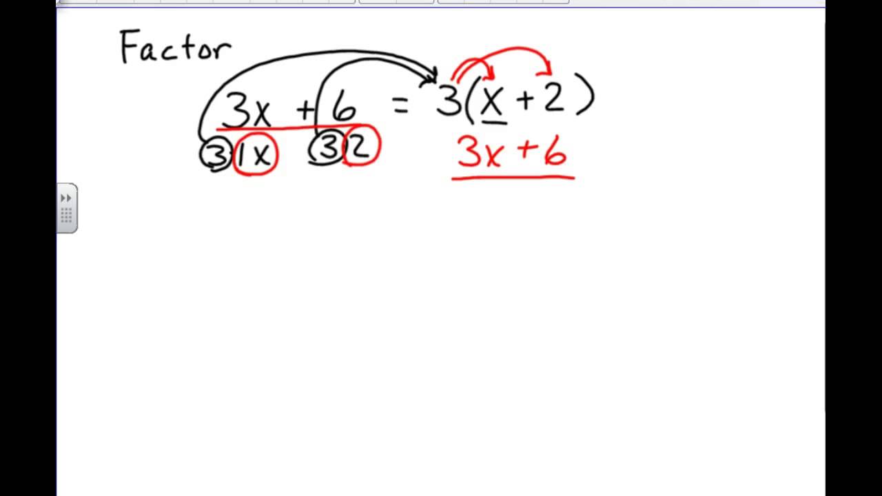 Greatest Common Factor - Factoring Algebraic Expressions - YouTube