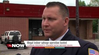 Lorain illegal salvage shutdown, owner arrested on code violations