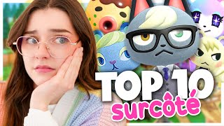 🔥 TOP 10 des HABITANTS SURCÔTÉS sur Animal Crossing