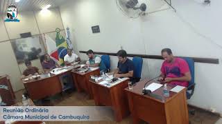 Transmissão Reunião Ordinária da Câmara Municipal de Cambuquira - 10/04/2023