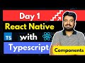 React Native Components with Typescript - Day 1 | Typescript For Beginners | Engineer Codewala