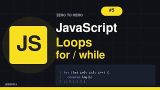 JavaScript From Zero to Hero #5 – Stop Repeating Code (Learn Loops Fast)