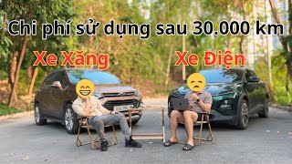 Chi phí sử dụng xe Xăng và xe Điện sau 30.000 km  [Người Dùng chia sẻ]