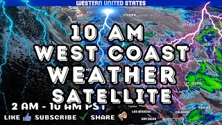 10am WEST US Fri Feb 14 Weather Update – Daily Satellite Animation