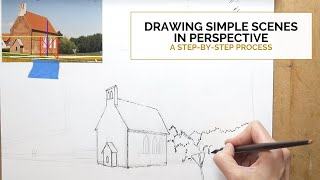 DRAWING SIMPLE SCENES IN PERSPECTIVE (2-point): A Step-by-step process video