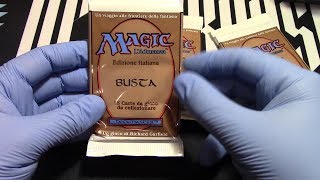 MTG Italian Black Border Revised (FBB) 4 (19 20 21) boosters opened! Rippy Rippy