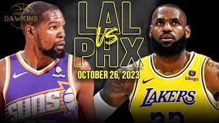Los Angeles Lakers vs Phoenix Suns Full Game Highlights | October 26, 2023 | FreeDawkins