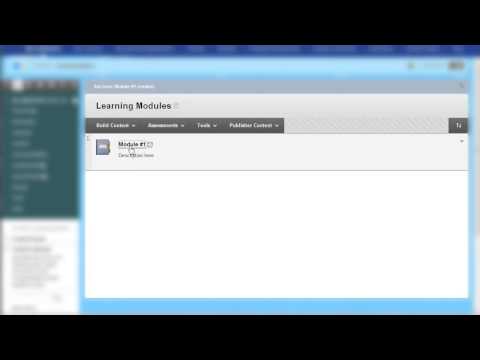 Blackboard Learn 9.1 Create and Build Learning Modules tool Blackboard Learn 9.1 Create and Build Learning Modules tool