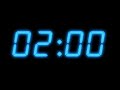 2 Minute Blue Neon Countdown Timer (Electronic Beats)
