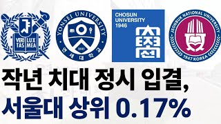 2024학년도 치의과대학 정시 입결에 대해 알아보자!