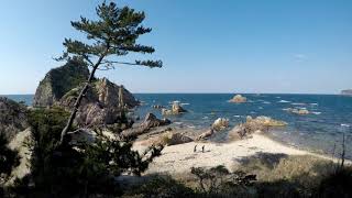 山陰海岸ジオパーク 浦富自然歩道 城原海岸付近 4K