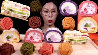 SUB)MUKBANG 이뻐서 먹어보는 케이크 \