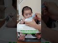 how does my baby react to first baby food 첫 이유식의 반응은 shorts baby babyfood 아기 이유식시작