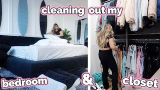CLEANING OUT MY BEDROOM & CLOSET!! Vlogmas Day 8