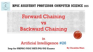 Forward Chaining and Backward Chaining in Artificial Intelligence |Forward vs Backward Chaining | AI