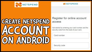 How to Create Netspend Account on Android? Netspend Account Signup Tutorial (2024)