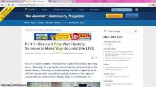 Joomla free web hosting tutorial