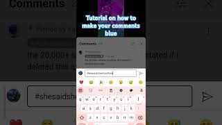 tutorial on how to make your comments blue #fyp #tutorial