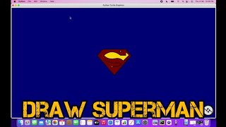 🤩🦸🏻Super Man🦸🏻😍 Logo drawn using python turtle graphics | DC | Turtle Animation | Digital Art