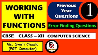 Error Finding Questions | MOST IMPORTANT | CBSE | Class 12 | Computer Science