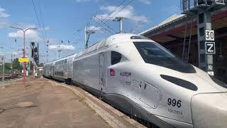 Départ du TGV M (996) en Gare de Strasbourg en Direction de Villeneuve Saint Georges