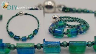 Ocean Stone Glass Beads Bracelet | Slow & Easy Beading | Pretty & Useful