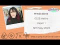 GCSE Maths Paper 1 | 2023 Exam Predictions | 19th May 2023